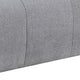 Tanya Ottoman with Casters | Plush Cushion Top | Gray Tufted Fabric | 46"