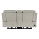 Zelda Power Reclining Loveseat | Console & Headrests | Gray Genuine Leather