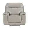 Zelda Power Glider Recliner | Power Headrest | USB | Gray Genuine Leather