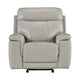 Zelda Power Glider Recliner | Power Headrest | USB | Gray Genuine Leather