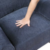 Elon Club Chair with Black Feet | Rolled Arms Design | Blue Chenille