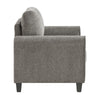 Elon Club Chair with Black Feet | Rolled Arms Design | Brown Chenille