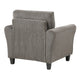 Elon Club Chair with Black Feet | Rolled Arms Design | Brown Chenille