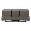 Licot Double Manual Reclining Sofa | 3 Seater | Gray Top Grain Leather