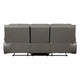 Licot Double Manual Reclining Sofa | 3 Seater | Gray Top Grain Leather