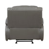 Licot Manual Glider Reclining Chair | Foam Fill  Gray Top Grain Leather