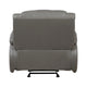 Licot Manual Glider Reclining Chair | Foam Fill  Gray Top Grain Leather