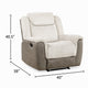 Feo Manual Reclining Chair | Foam Fill Beige Chenille and Taupe Microfiber