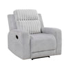 Lupe Manual Reclining Chair | Track Arms | Gray Corduroy and Microfiber