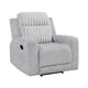 Lupe Manual Reclining Chair | Track Arms | Gray Corduroy and Microfiber