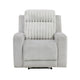 Lupe Manual Reclining Chair | Track Arms | Gray Corduroy and Microfiber