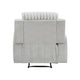 Lupe Manual Reclining Chair | Track Arms | Gray Corduroy and Microfiber