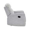 Lupe Manual Reclining Chair | Track Arms | Gray Corduroy and Microfiber