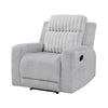 Lupe Manual Reclining Chair | Track Arms | Gray Corduroy and Microfiber