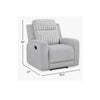 Lupe Manual Reclining Chair | Track Arms | Gray Corduroy and Microfiber