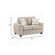 Zoya Loveseat w 2 Pillows | Track Arms | Foam Fill Taupe Chenille 61"