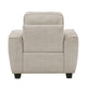 Zoya Accent Chair | Track Arms | Foam Fill Box Cushions | Taupe Chenille