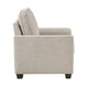 Zoya Accent Chair | Track Arms | Foam Fill Box Cushions | Taupe Chenille