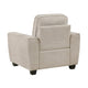 Zoya Accent Chair | Track Arms | Foam Fill Box Cushions | Taupe Chenille