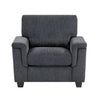 Deva Accent Chair | Contoured Arms | Foam Cushions | Dark Gray Chenille