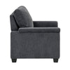 Deva Accent Chair | Contoured Arms | Foam Cushions | Dark Gray Chenille