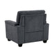 Deva Accent Chair | Contoured Arms | Foam Cushions | Dark Gray Chenille