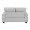 Rahi Loveseat w 2 Pillows | Track Arms | Stone Gray Chenille 65"