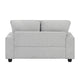 Rahi Loveseat w 2 Pillows | Track Arms | Stone Gray Chenille 65"