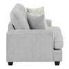 Rahi Loveseat w 2 Pillows | Track Arms | Stone Gray Chenille 65"