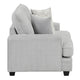 Rahi Loveseat w 2 Pillows | Track Arms | Stone Gray Chenille 65"