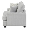 Rahi Loveseat w 2 Pillows | Track Arms | Stone Gray Chenille 65"