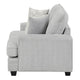 Rahi Loveseat w 2 Pillows | Track Arms | Stone Gray Chenille 65"