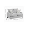 Rahi Loveseat w 2 Pillows | Track Arms | Stone Gray Chenille 65"