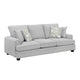 Rahi Sofa w 4 Pillows | Track Arms | Foam Fill Stone Gray Chenille 90"