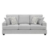 Rahi Sofa w 4 Pillows | Track Arms | Foam Fill Stone Gray Chenille 90"