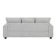 Rahi Sofa w 4 Pillows | Track Arms | Foam Fill Stone Gray Chenille 90"