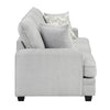 Rahi Sofa w 4 Pillows | Track Arms | Foam Fill Stone Gray Chenille 90"