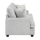 Rahi Sofa w 4 Pillows | Track Arms | Foam Fill Stone Gray Chenille 90"