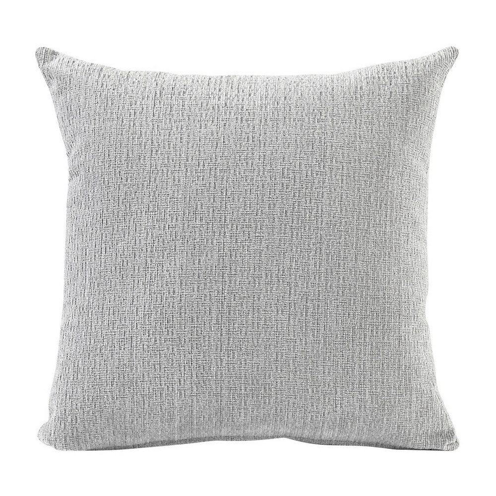 Rahi Sofa w 4 Pillows | Track Arms | Foam Fill Stone Gray Chenille 90"
