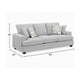 Rahi Sofa w 4 Pillows | Track Arms | Foam Fill Stone Gray Chenille 90"