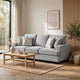 Rahi Sofa w 4 Pillows | Track Arms | Foam Fill Stone Gray Chenille 90"