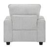 Rahi Accent Chair | Track Arms | Foam Seat | Stone Gray Chenille | Black