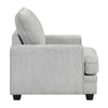 Rahi Accent Chair | Track Arms | Foam Seat | Stone Gray Chenille | Black