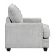 Rahi Accent Chair | Track Arms | Foam Seat | Stone Gray Chenille | Black