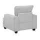 Rahi Accent Chair | Track Arms | Foam Seat | Stone Gray Chenille | Black