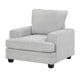 Rahi Accent Chair | Track Arms | Foam Seat | Stone Gray Chenille | Black