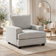 Rahi Accent Chair | Track Arms | Foam Seat | Stone Gray Chenille | Black