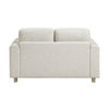 Swan Loveseat | Natural Brown Wood Frame | Beige Polyester | 59"