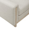 Swan Loveseat | Natural Brown Wood Frame | Beige Polyester | 59"