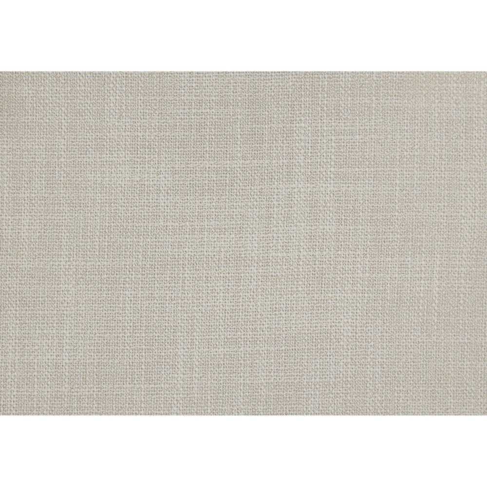 Swan Loveseat | Natural Brown Wood Frame | Beige Polyester | 59"